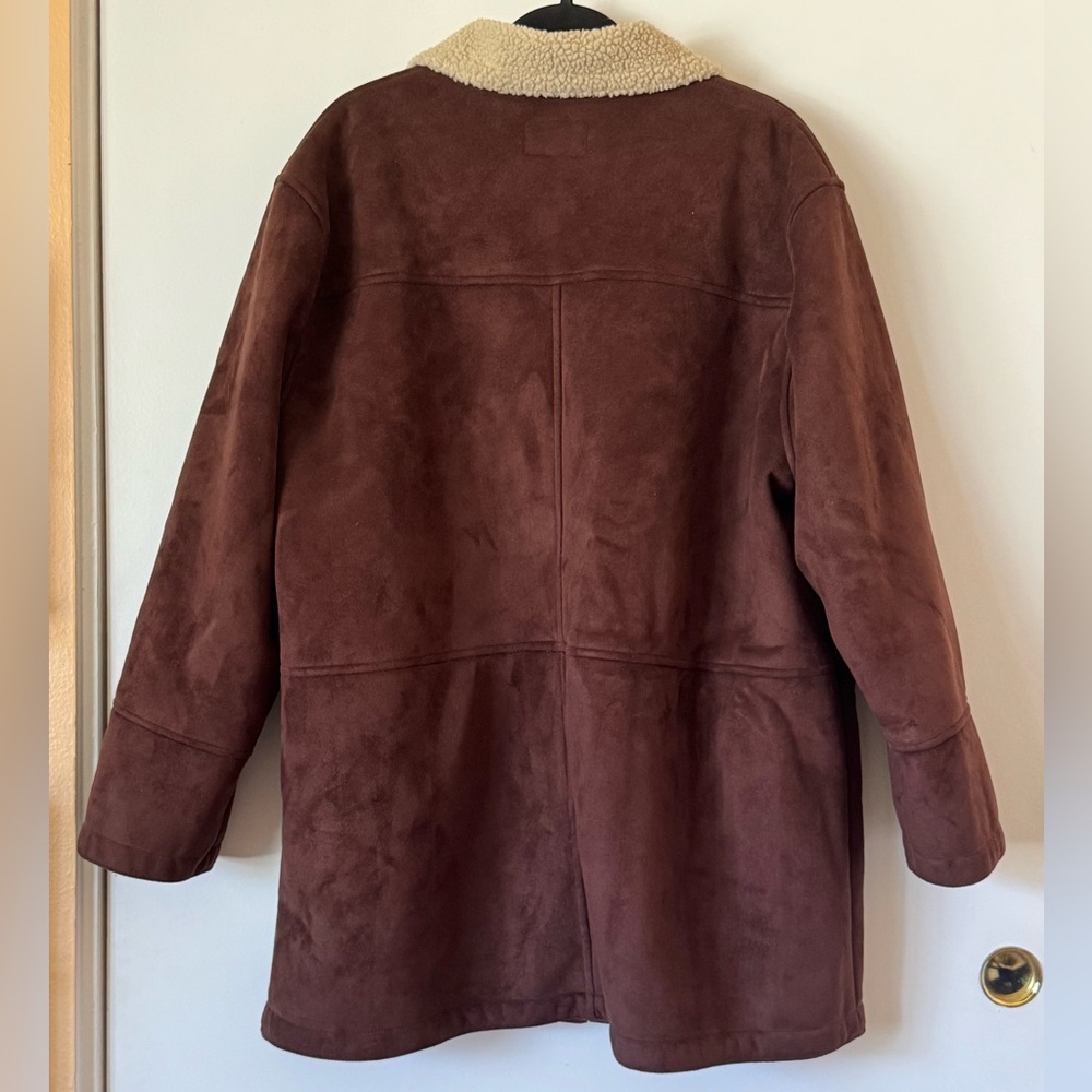 Lauren Ralph Lauren Brown Coat with Cream Collar - Picture 5 of 6